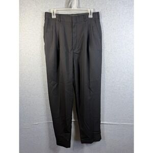 City Streets Pants Mens 32x32 Gray Pleated Wool Blend Dress Slacks Business